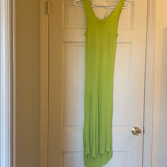 Volcom Lime Green Midi Dress, size small, vintage - Picture 2 of 4